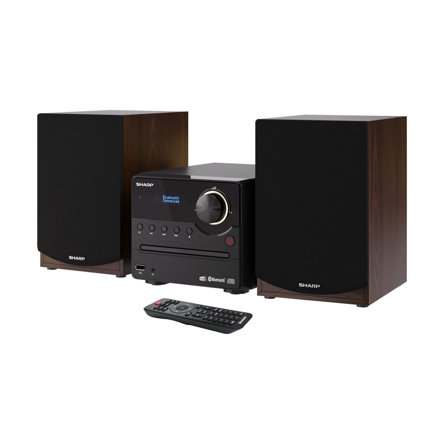 Sharp | Hi-Fi Micro System | XL-B517D(BR) | Brown | USB port | AUX in | Bluetooth | CD player | FM radio | Wireless connection