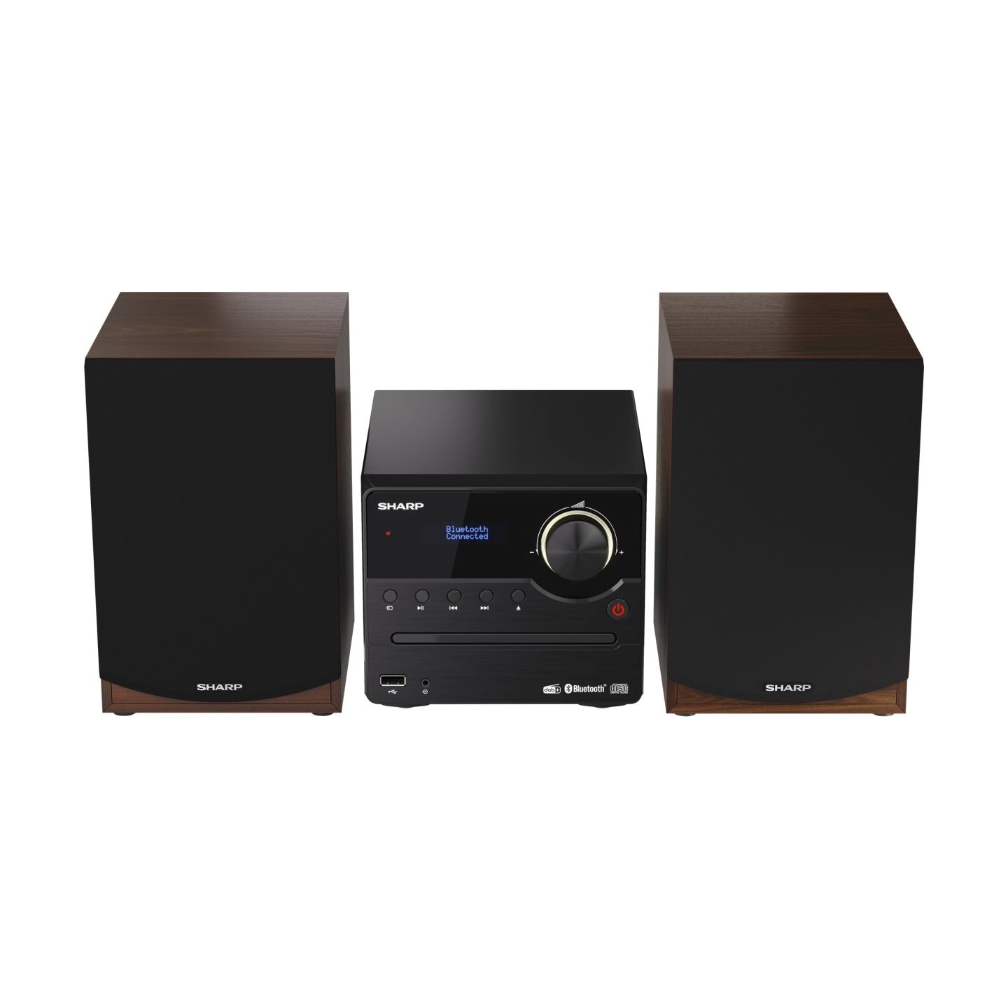 Sharp | Hi-Fi Micro System | XL-B517D(BR) | Brown | USB port | AUX in | Bluetooth | CD player | FM radio | Wireless connection