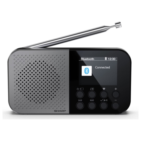 Sharp OSAKA Pocket/Handheld Portable Digital Radio | DR-P520(GY) | Bluetooth