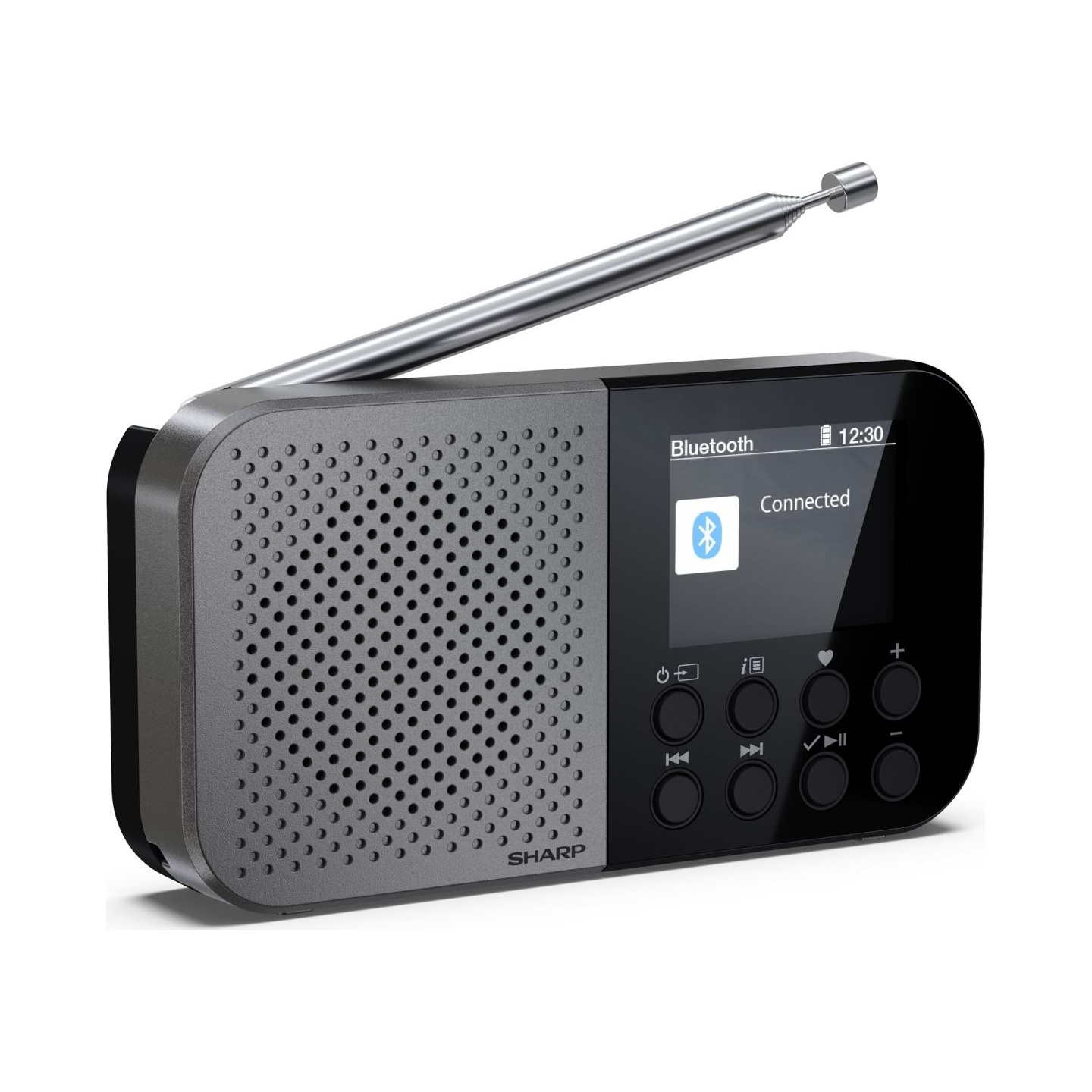 Sharp OSAKA Pocket/Handheld Portable Digital Radio | DR-P520(GY) | Bluetooth