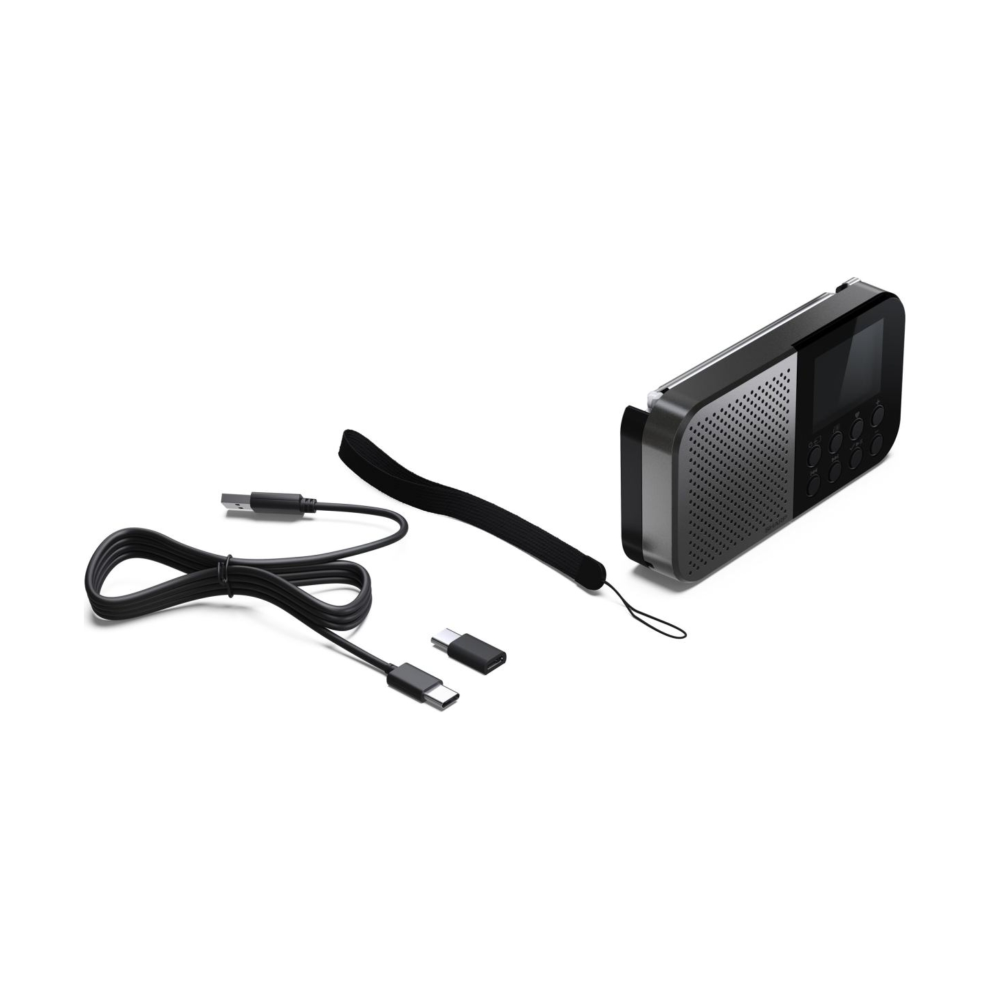 Sharp OSAKA Pocket/Handheld Portable Digital Radio | DR-P520(GY) | Bluetooth