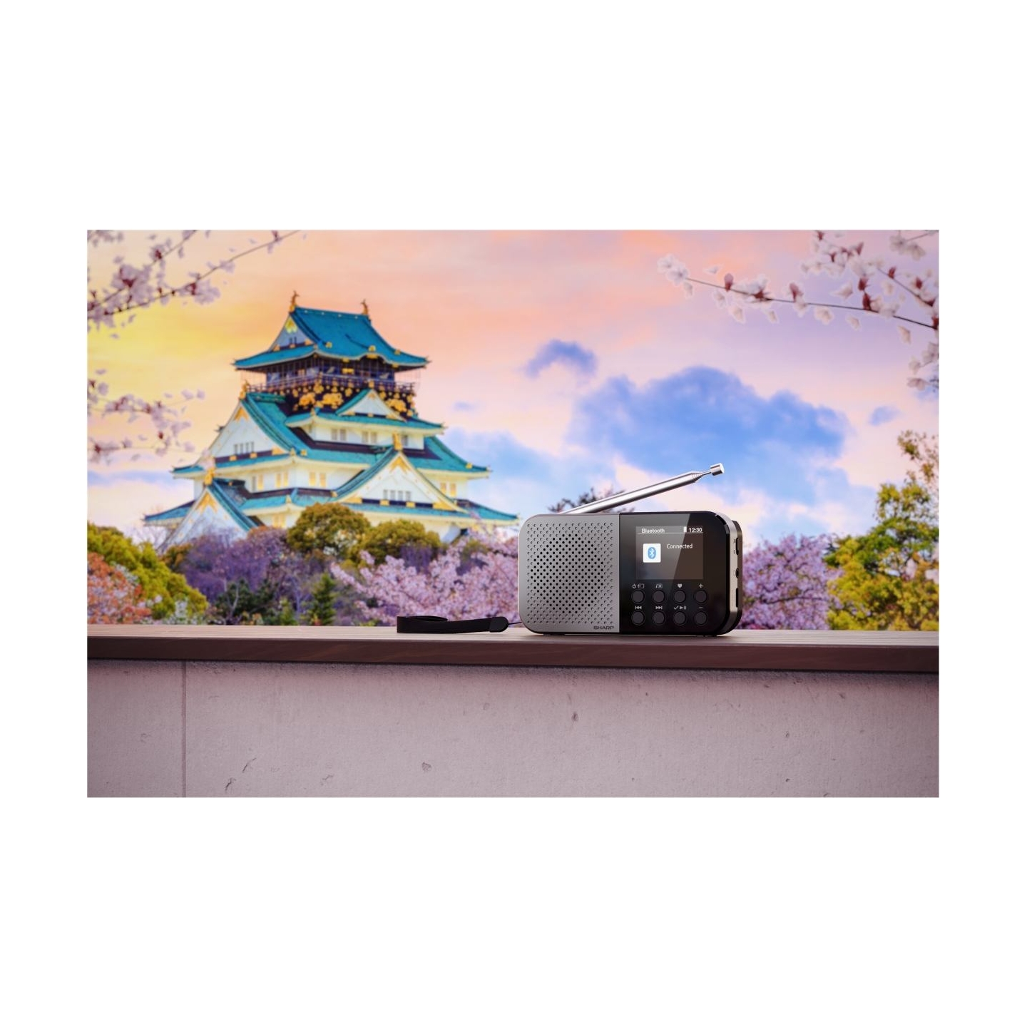 Sharp OSAKA Pocket/Handheld Portable Digital Radio | DR-P520(GY) | Bluetooth