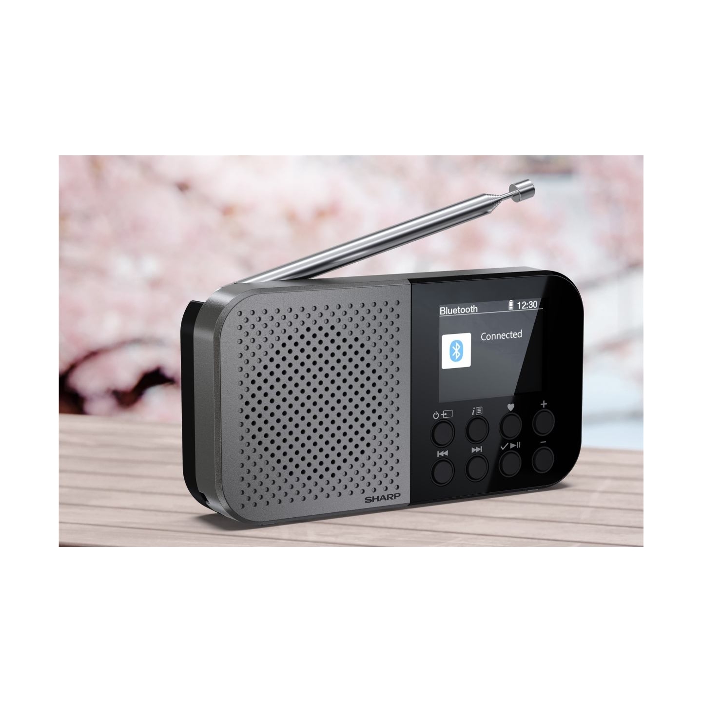 Sharp OSAKA Pocket/Handheld Portable Digital Radio | DR-P520(GY) | Bluetooth