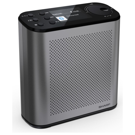 Sharp OSAKA Portable Digital Radio | DR-P530(GY) | USB port | Bluetooth | FM radio | Wireless connection