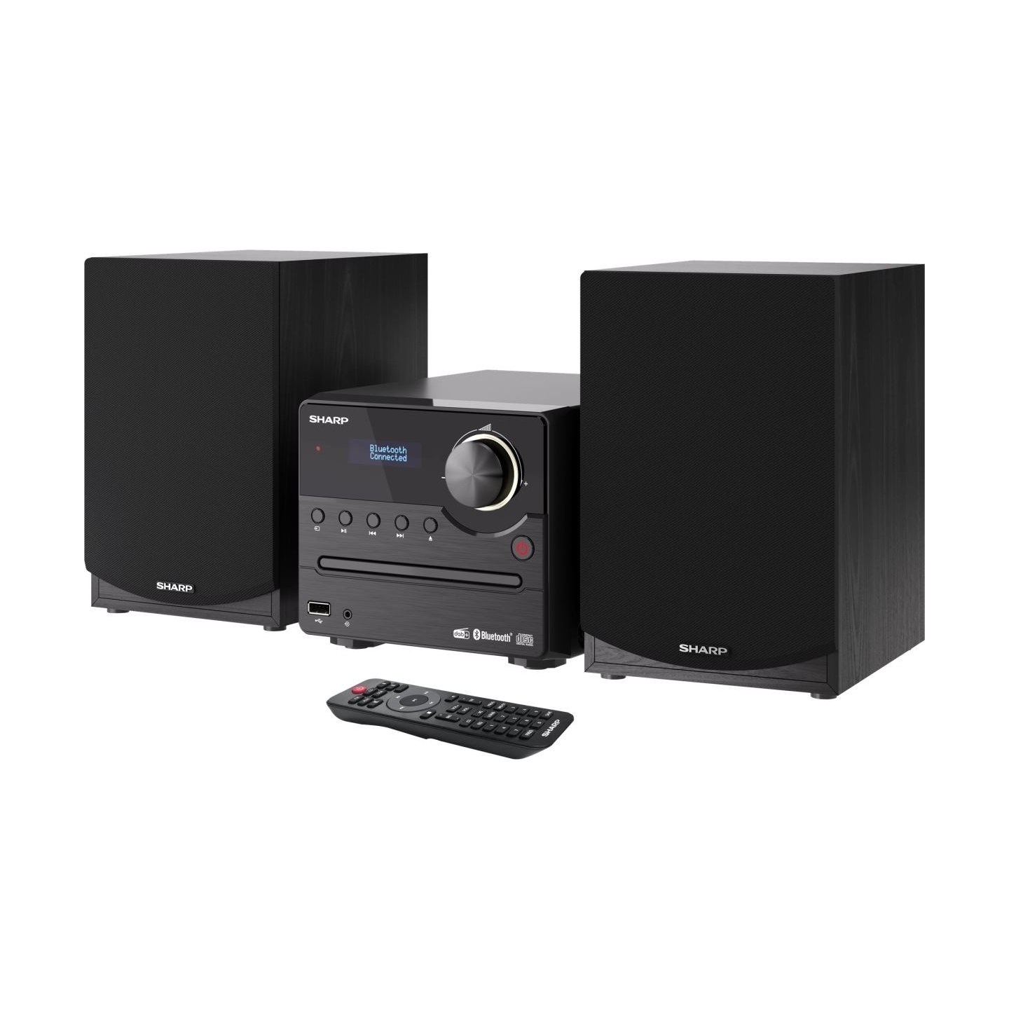 Sharp XL-B517D(BK) Hi-Fi Micro System, CD/FM/USB/Bluetooth v5.0, Aux-in, 45W, Black | Sharp | Hi-Fi Micro System | XL-B517D(BK) 