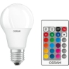 Osram LED Star+ Classic A RGBW FR 60 dimmable 9W/827 E27 bulb with Remote Control | 9 W | RGBW