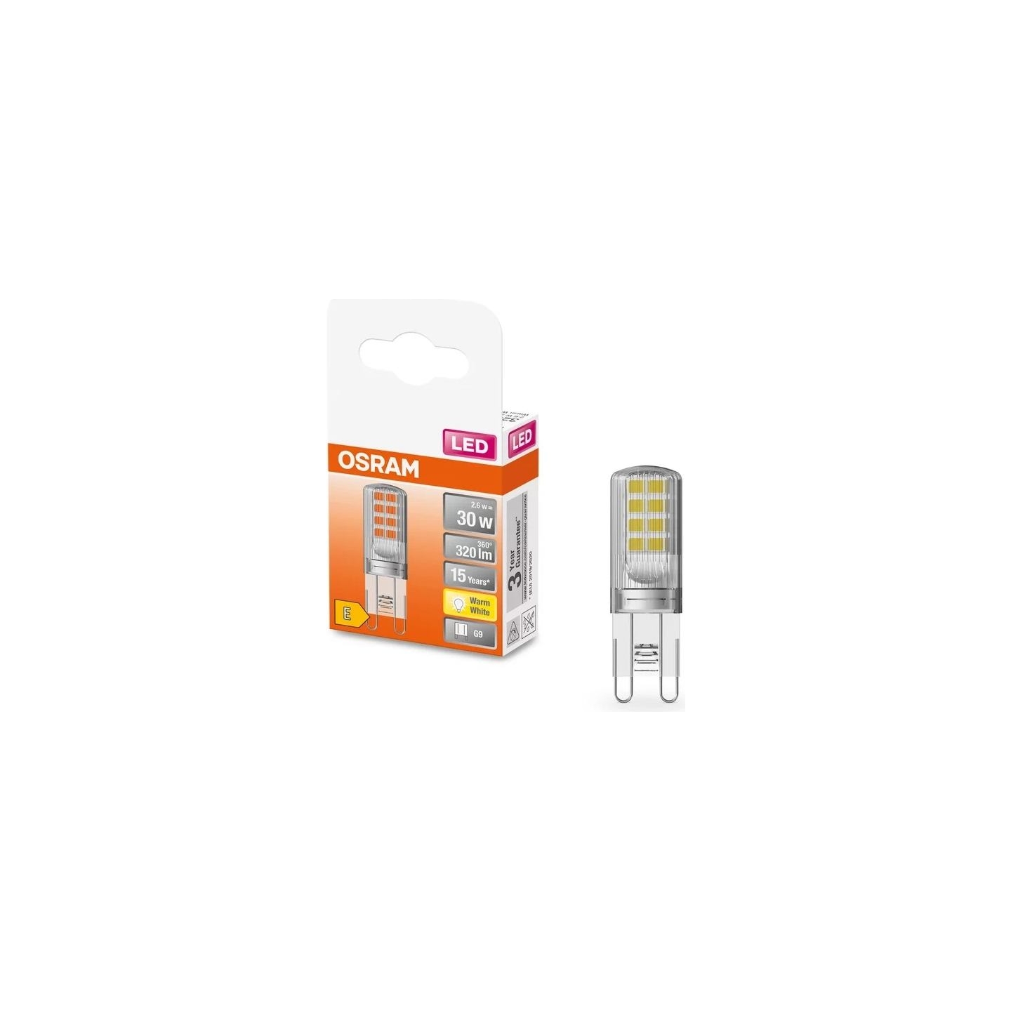 Osram Parathom Clear capsule LED | G9 | 2.6 W | Warm White