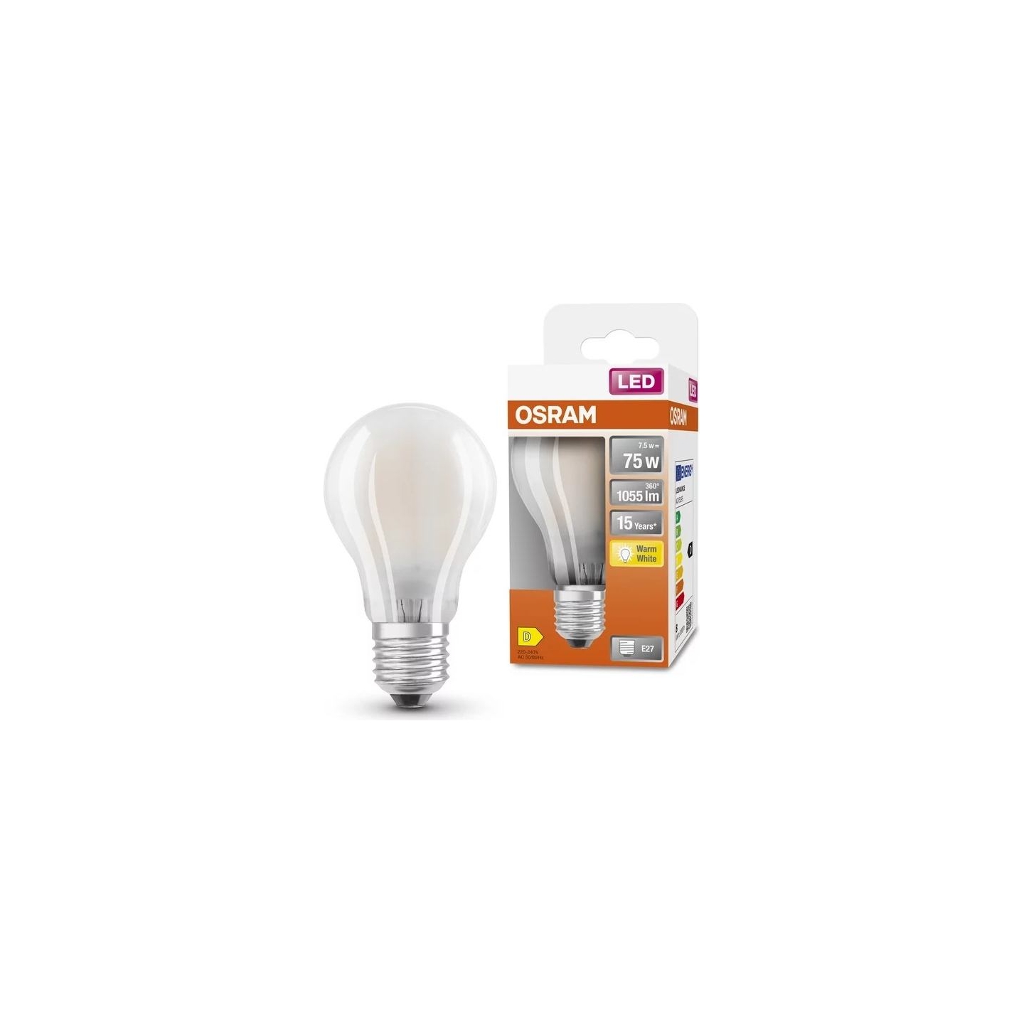 Osram Parathom Classic Filament | E27 | 7.5 W | Warm White
