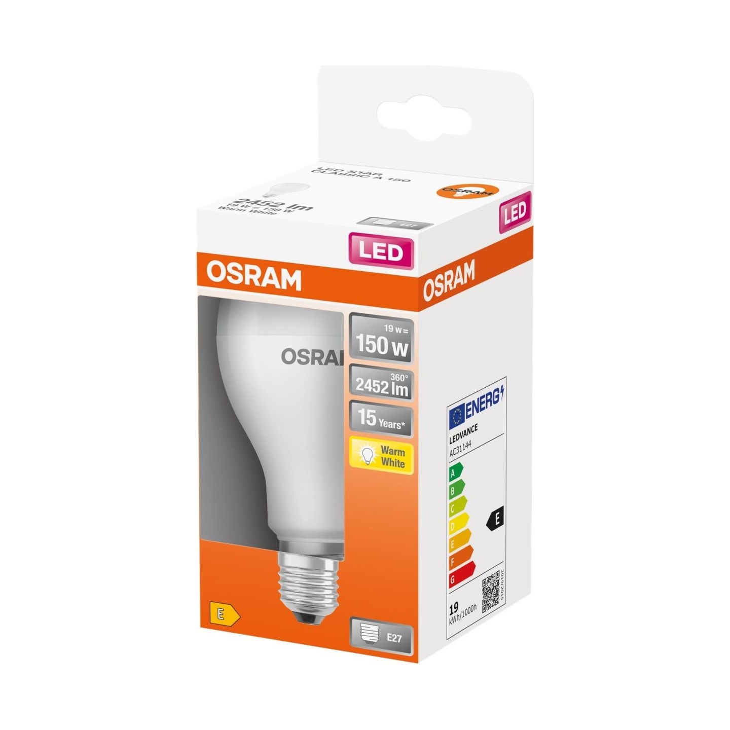 Osram Parathom Classic LED | E27 | 19 W | Warm White