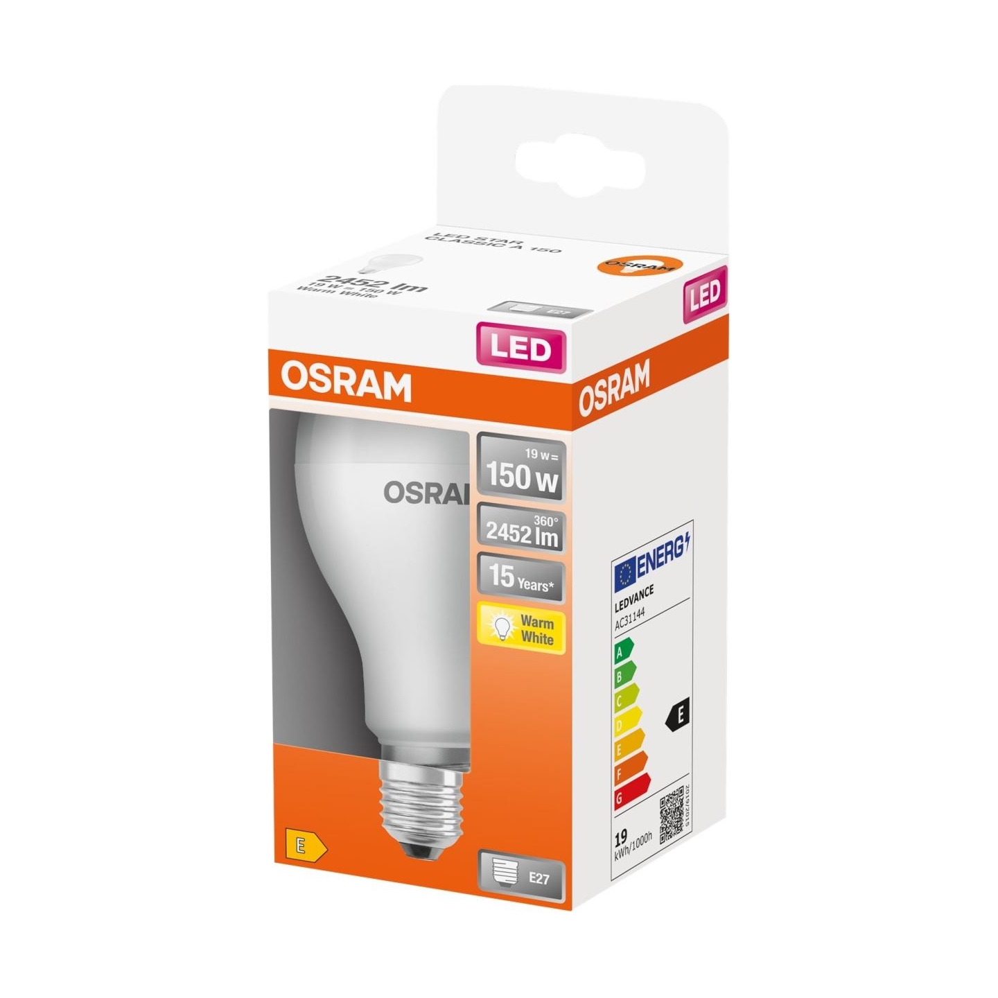 Osram Parathom Classic LED | E27 | 19 W | Warm White