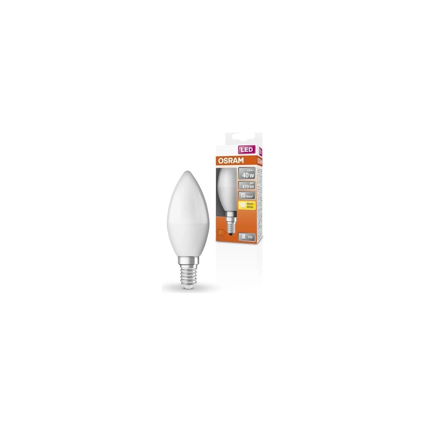 Osram Parathom Classic B LED | E14 | 4.9 W | Warm White
