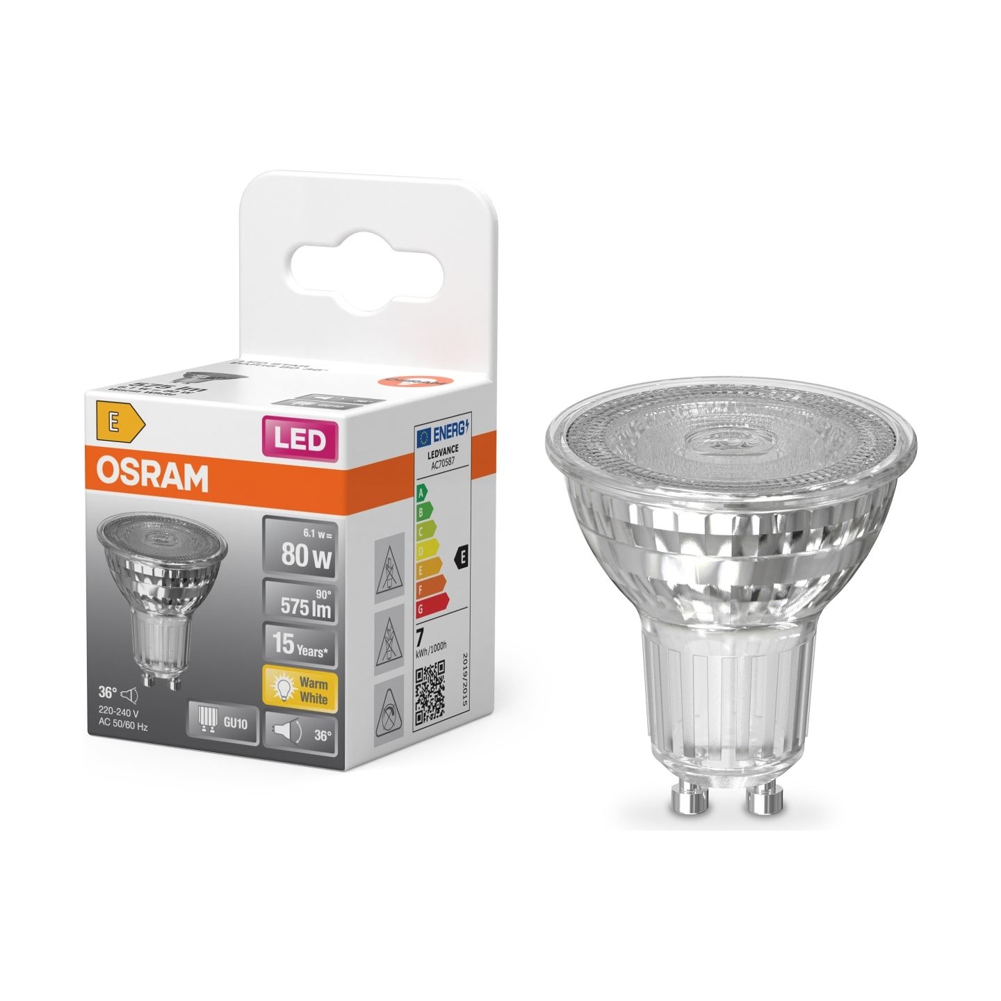 Osram Parathom Reflector | GU10 | 6.1 W | Warm White