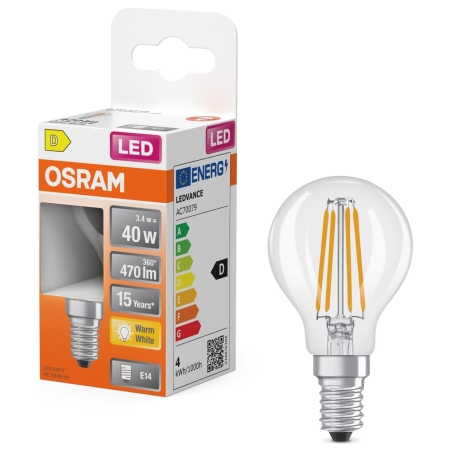 Osram Parathom Classic P Filament | E14 | 3.4 W | Warm White