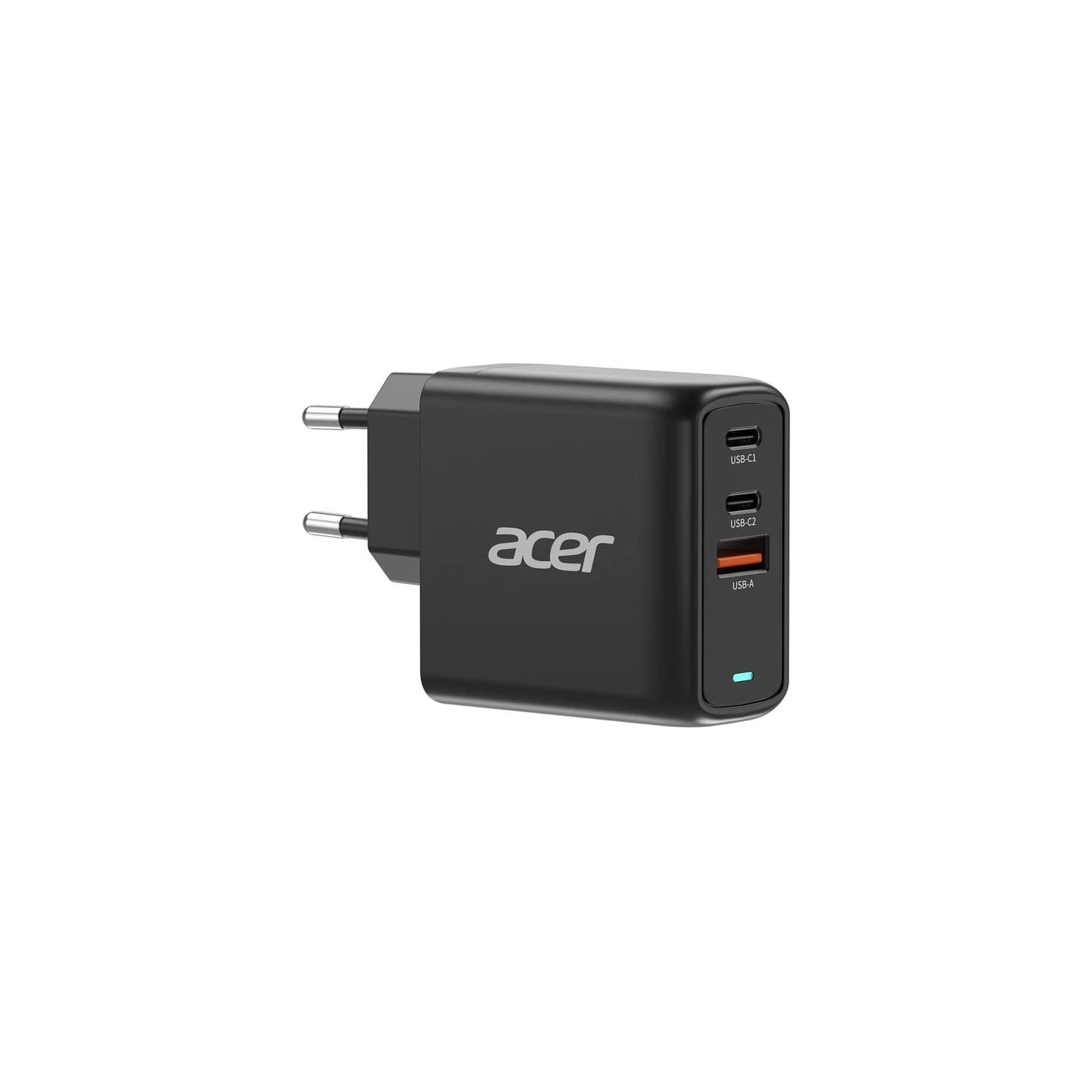 Acer 67W PD GaN Charger, 2 x USB C and 1 x USB A, EU Plug, 100W USB C cable, Retail Pack