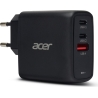 Acer 67W PD GaN Charger, 2 x USB C and 1 x USB A, EU Plug, 100W USB C cable, Retail Pack