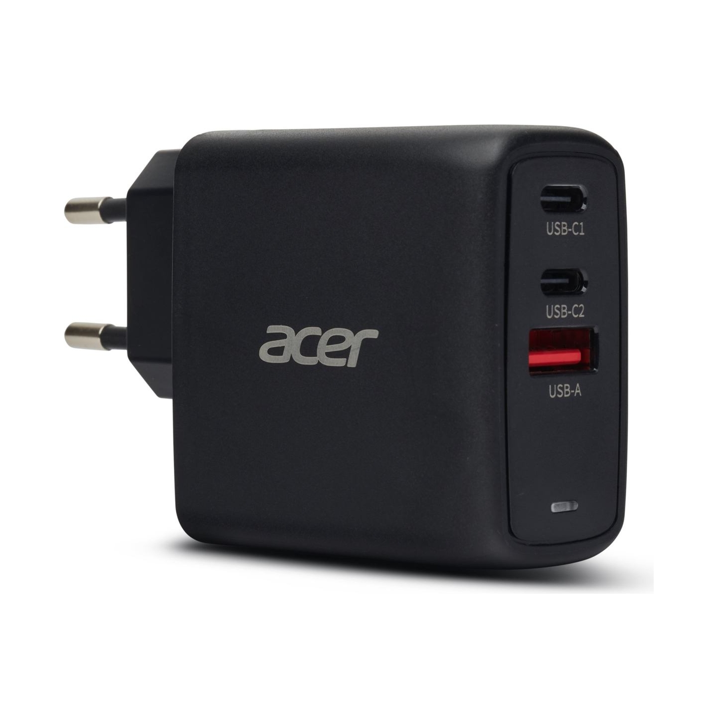 Acer 67W PD GaN Charger, 2 x USB C and 1 x USB A, EU Plug, 100W USB C cable, Retail Pack