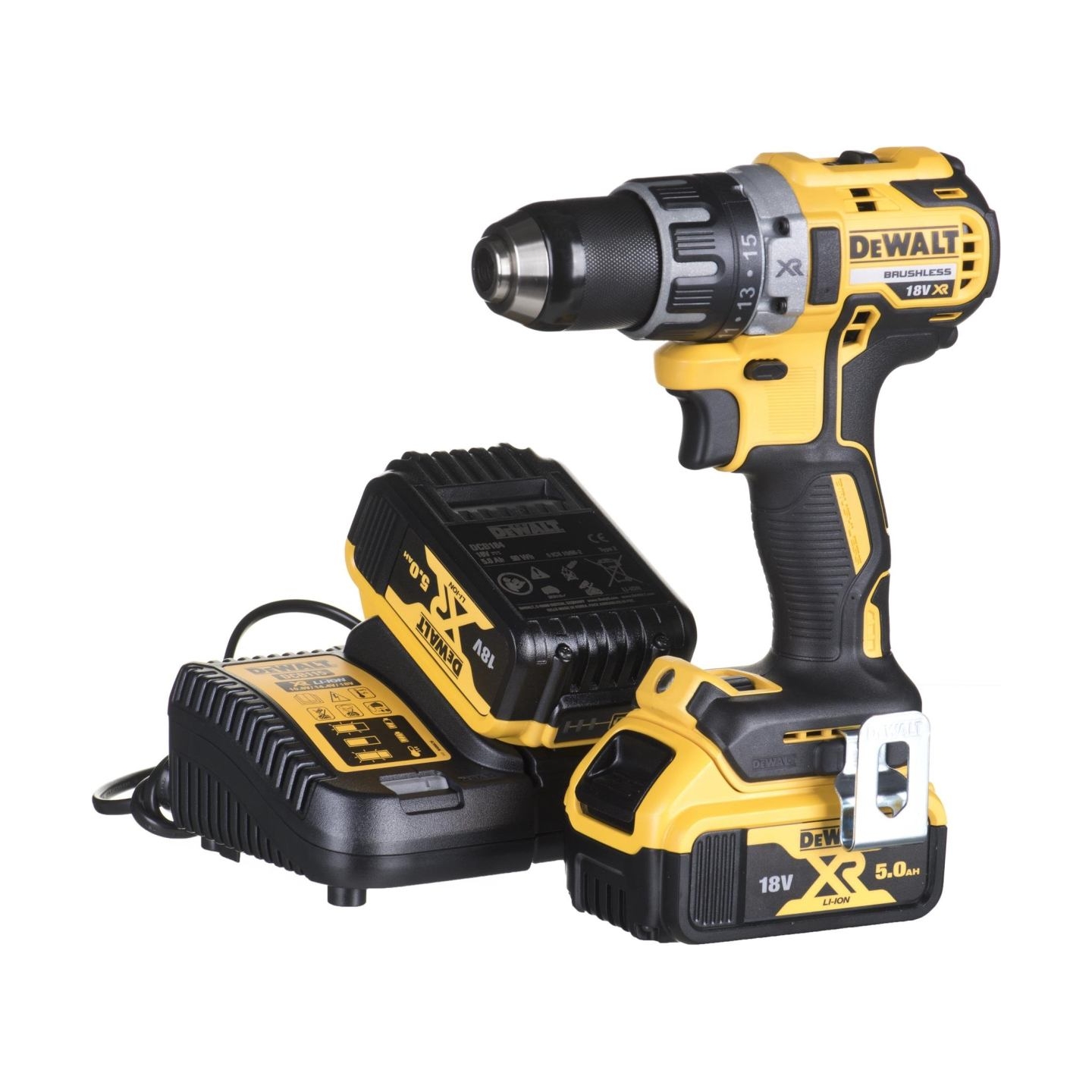 Dewalt Spinner-Drill | DCD791P2-QW | 18 V | 2x5 Ah | Lithium-Ion (Li-Ion)