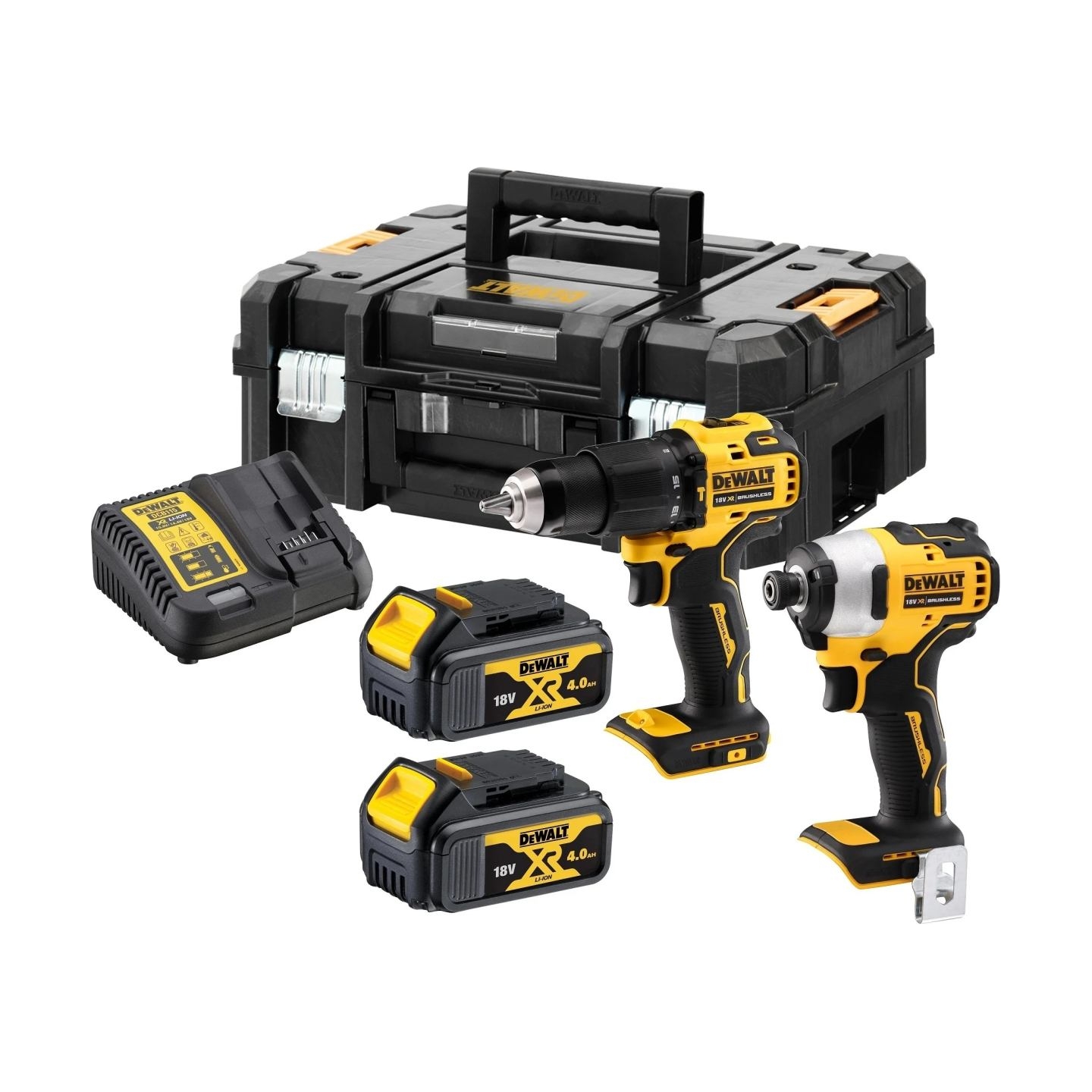 Dewalt | 18V XR Brushless Twin Kit - 2 X 4Ah | DCK2062M2T-QW