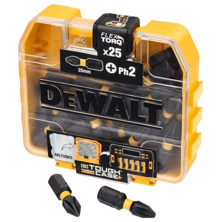 Dewalt DT70555T-QZ Extreme FLEXTORQ 25pc Set PH2 25mm in Small Bulk Storage Case