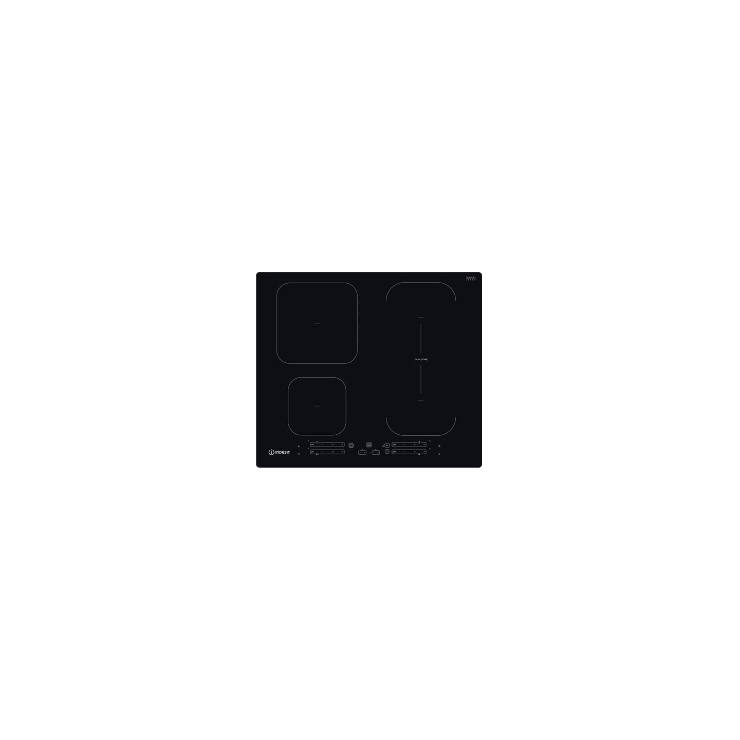 Indesit | Hob | IB 65B60 NE | Induction | Number of burners/cooking zones 4 | Touch | Timer | Black