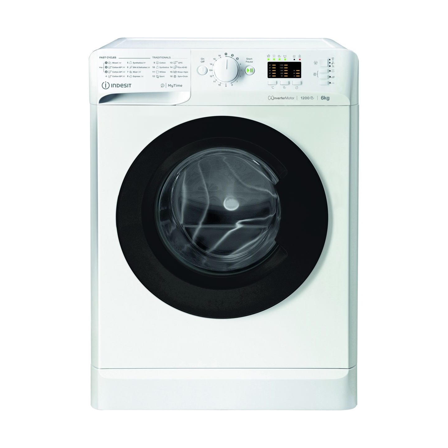 Indesit | Washing machine | MTWSA 61294 WK EE | Energy efficiency class C | Front loading | Washing capacity 6 kg | 1151 RPM | D