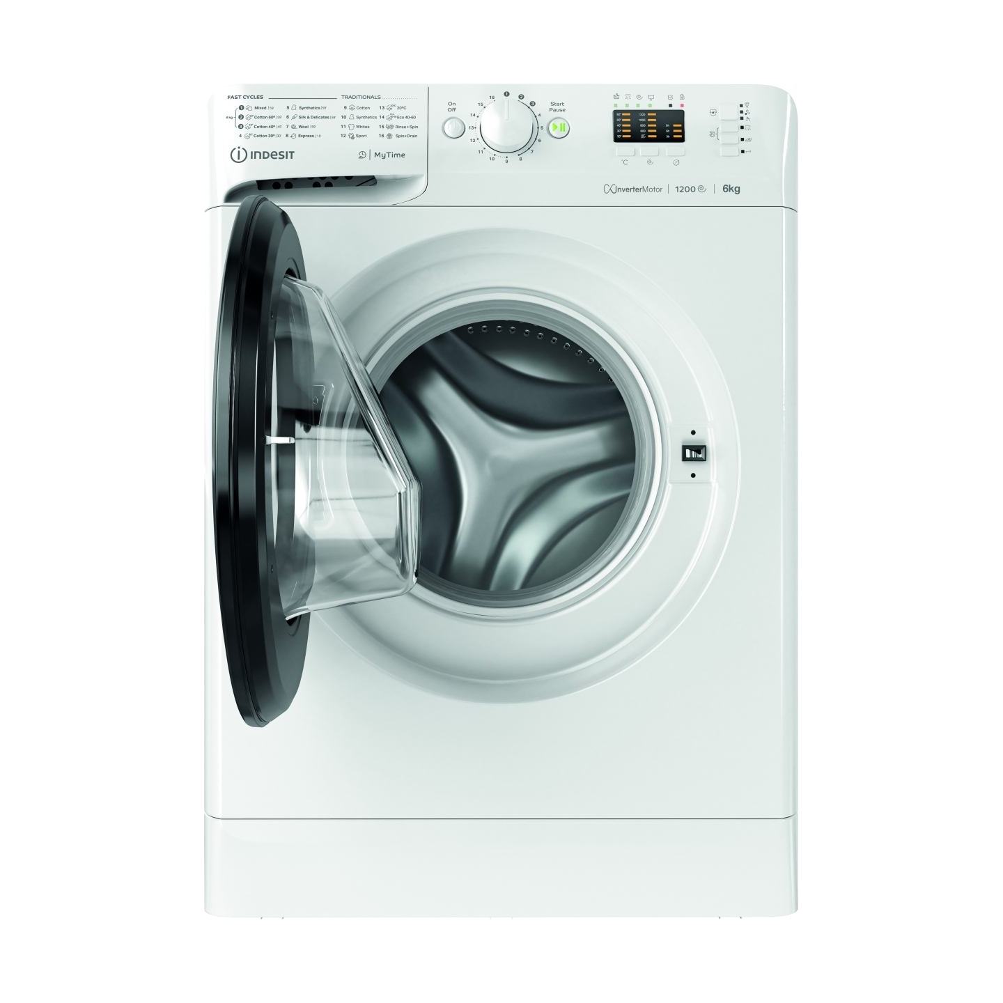 Indesit | Washing machine | MTWSA 61294 WK EE | Energy efficiency class C | Front loading | Washing capacity 6 kg | 1151 RPM | D