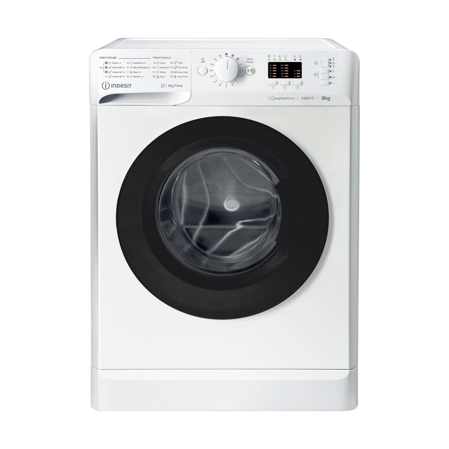 Indesit | Washing machine | MTWSA 61294 WK EE | Energy efficiency class C | Front loading | Washing capacity 6 kg | 1151 RPM | D