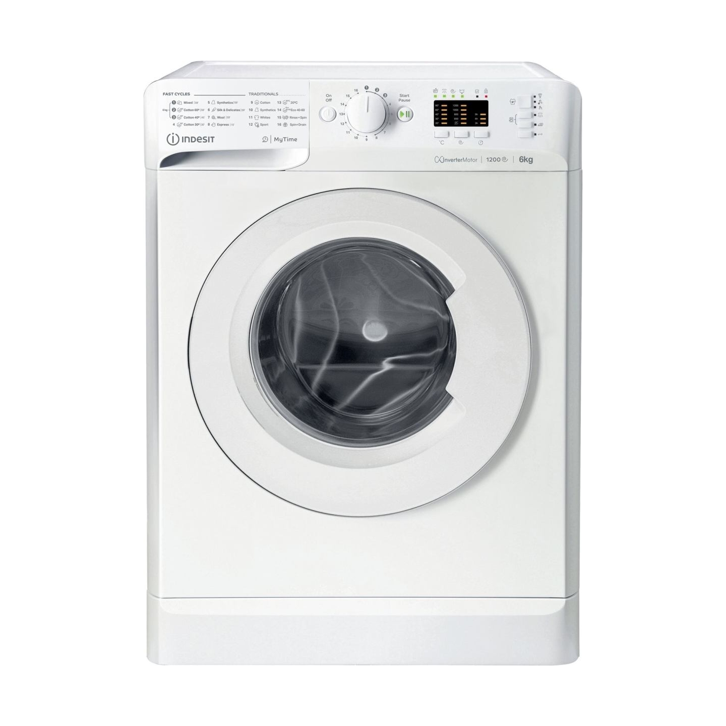 Indesit | Washing Machine | MTWSA 61294 W EE | Energy efficiency class C | Front loading | Washing capacity 6 kg | 1200 RPM | De