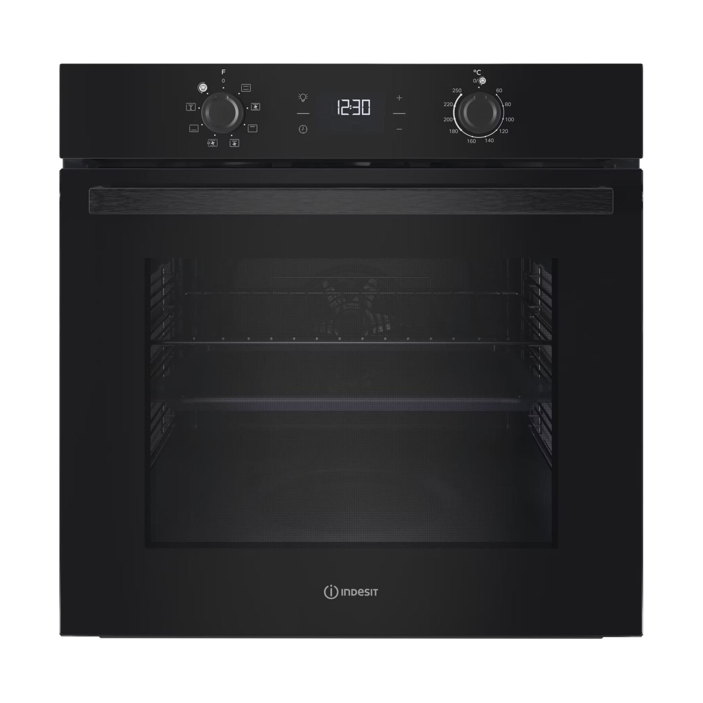 Indesit Oven | IO K55C B | 71 L | Electric | Catalytic | Electronic | Height 59.5 cm | Width 59.5 cm | Black