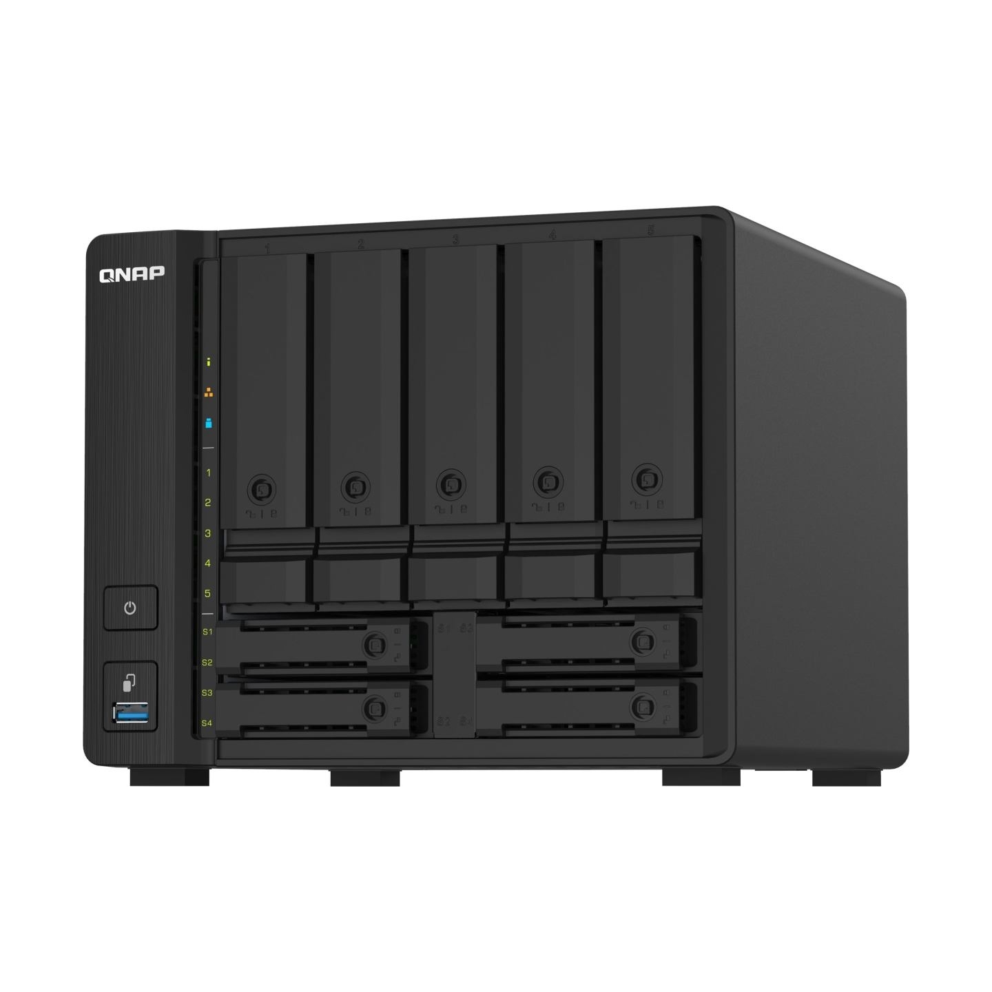 Qnap | 9-Bay QTS NAS | TS-932PX-4G | Up to 9 HDD/SSD Hot-Swap | AnnapurnaLabs Alpine | AL324 ARM Cortex-A57 Quad-Core | Processo