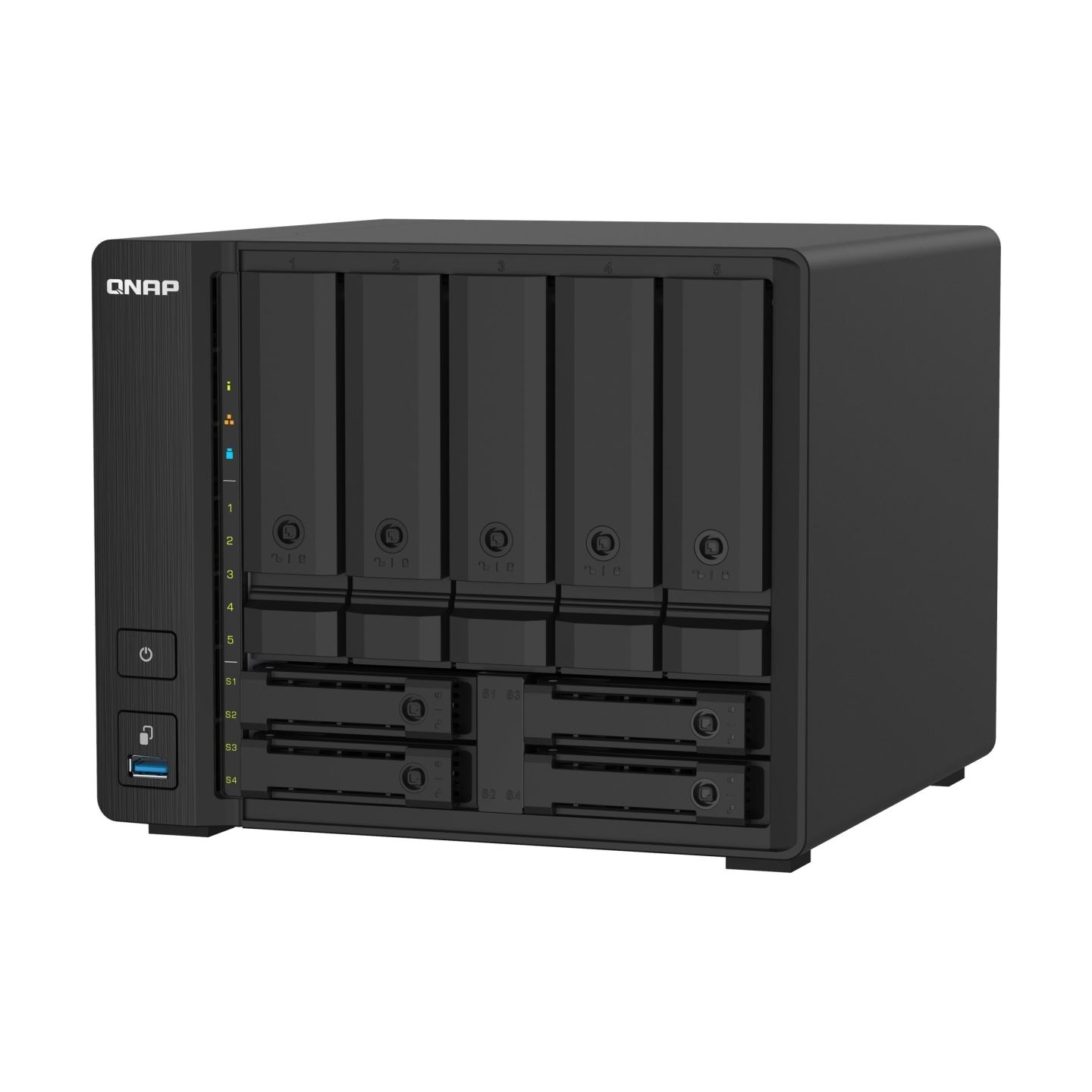 Qnap | 9-Bay QTS NAS | TS-932PX-4G | Up to 9 HDD/SSD Hot-Swap | AnnapurnaLabs Alpine | AL324 ARM Cortex-A57 Quad-Core | Processo