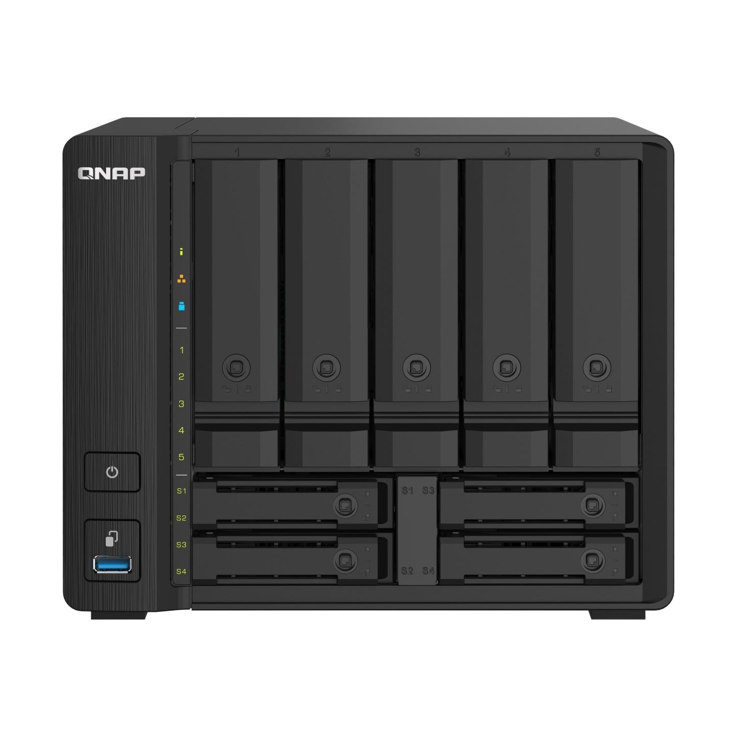Qnap | 9-Bay QTS NAS | TS-932PX-4G | Up to 9 HDD/SSD Hot-Swap | AnnapurnaLabs Alpine | AL324 ARM Cortex-A57 Quad-Core | Processo