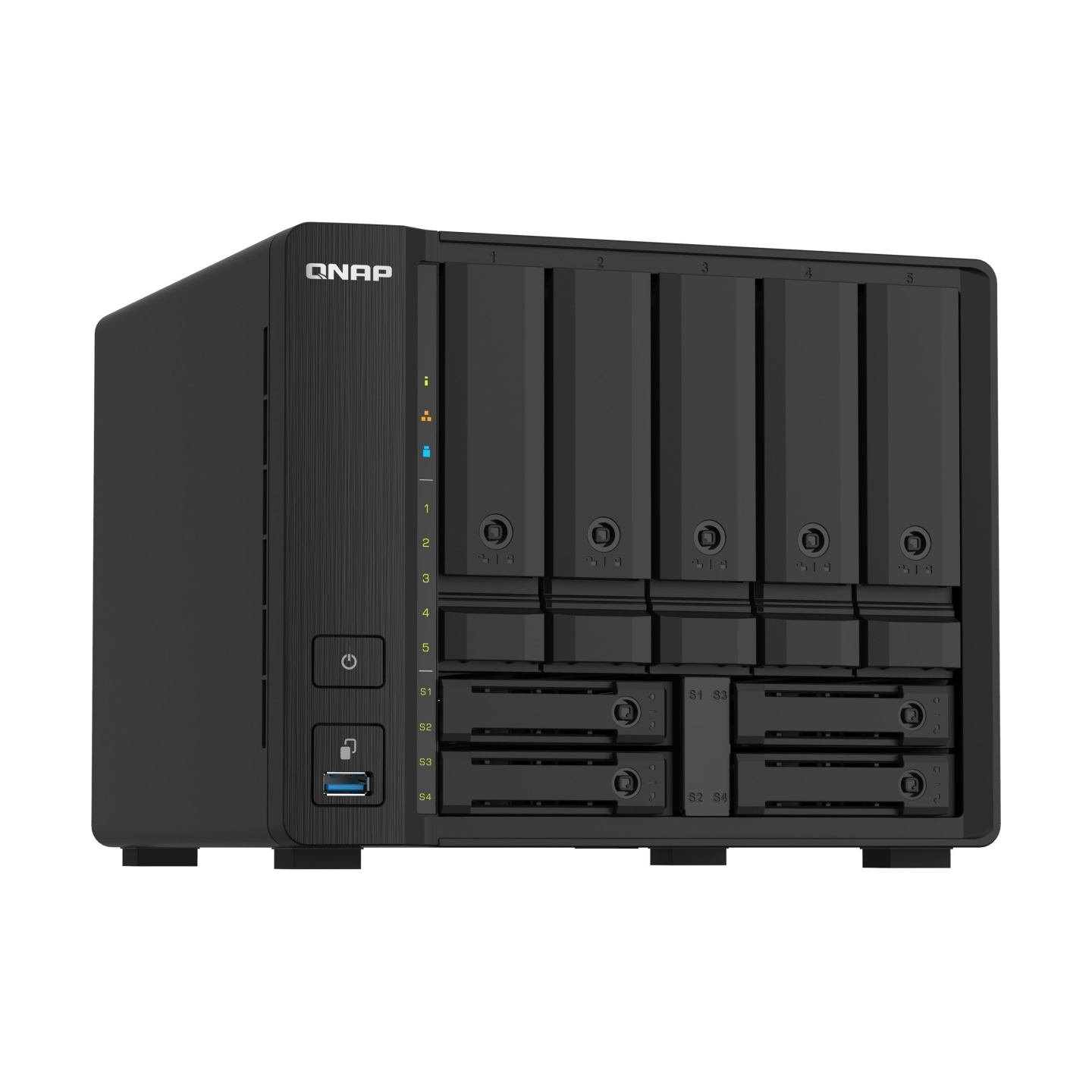 Qnap | 9-Bay QTS NAS | TS-932PX-4G | Up to 9 HDD/SSD Hot-Swap | AnnapurnaLabs Alpine | AL324 ARM Cortex-A57 Quad-Core | Processo