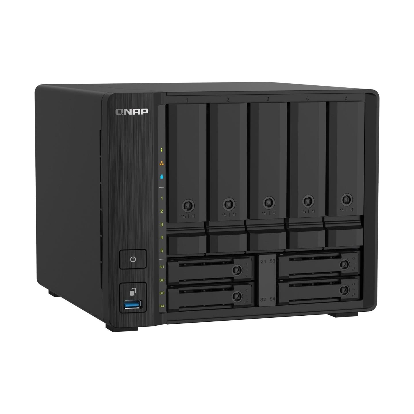 Qnap | 9-Bay QTS NAS | TS-932PX-4G | Up to 9 HDD/SSD Hot-Swap | AnnapurnaLabs Alpine | AL324 ARM Cortex-A57 Quad-Core | Processo
