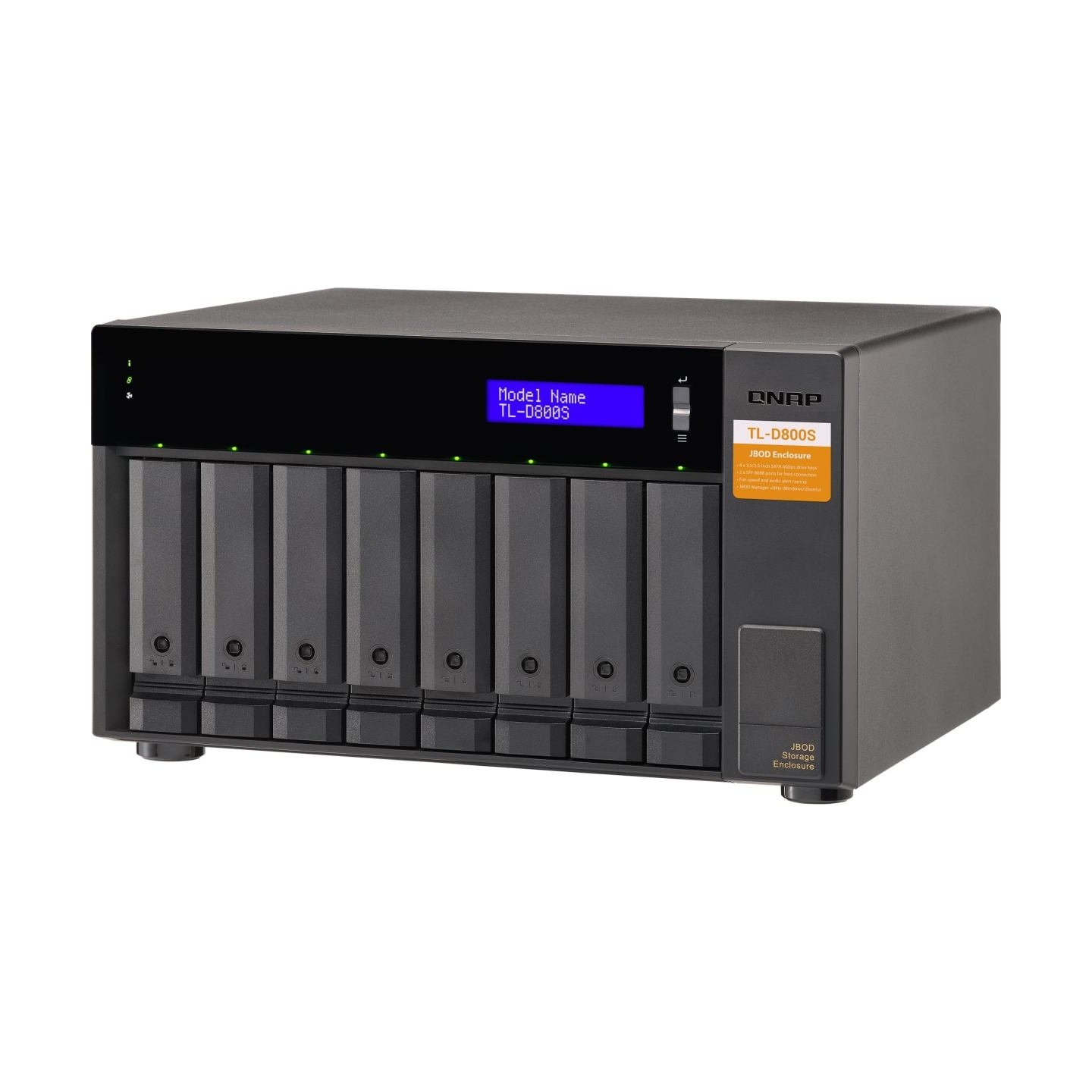 Qnap High-performance desktop SATA 6Gbps JBOD storage enclosure | TL-D800S