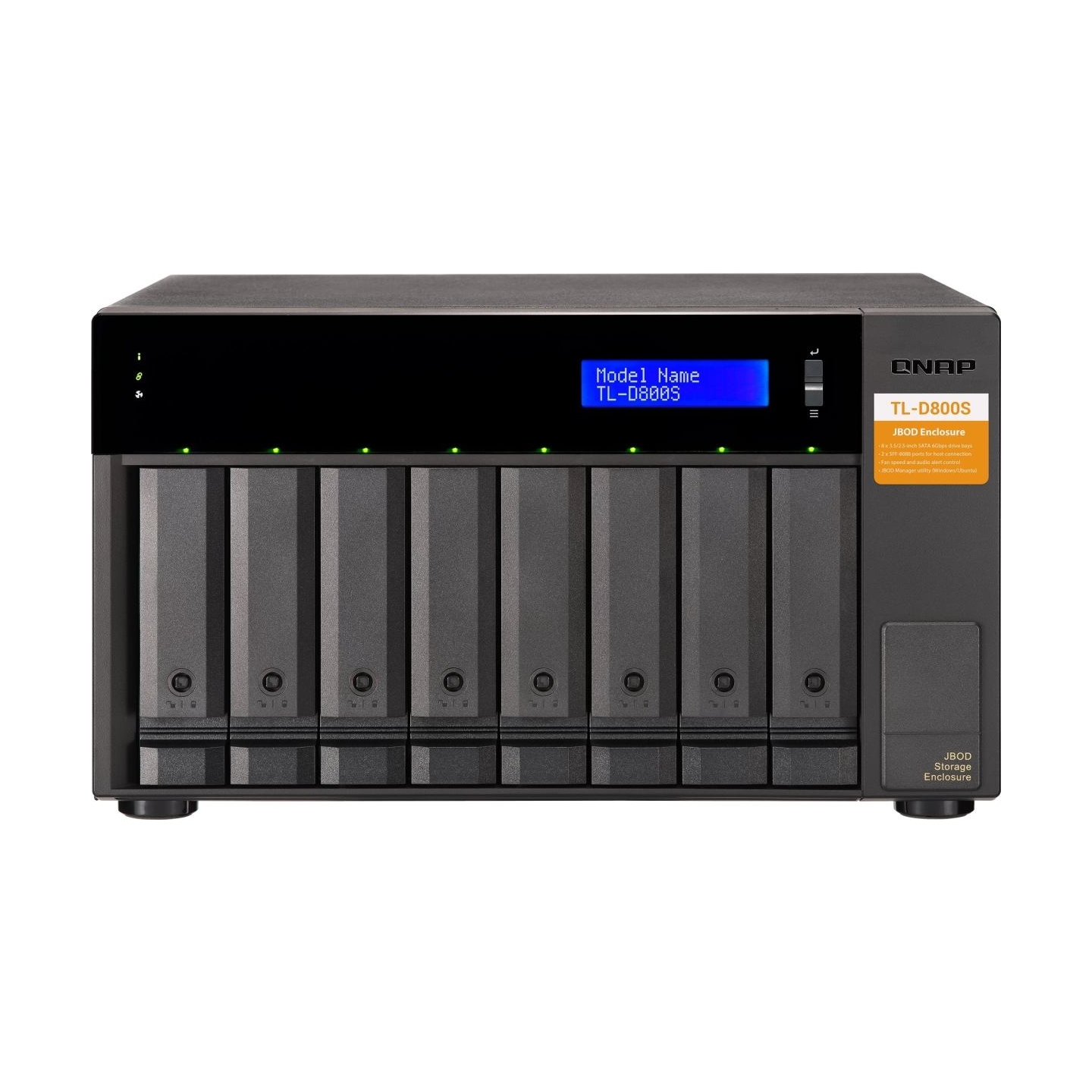 Qnap High-performance desktop SATA 6Gbps JBOD storage enclosure | TL-D800S