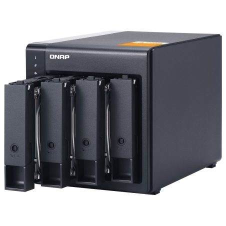 Qnap High-performance Desktop SATA 6Gbps JBOD Storage Enclosure | TL-D400S | Black