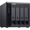 Qnap High-performance Desktop SATA 6Gbps JBOD Storage Enclosure | TL-D400S | Black