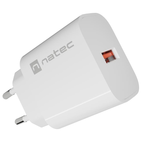 Natec Ribera USB Charger 1X USB-A 18W, White