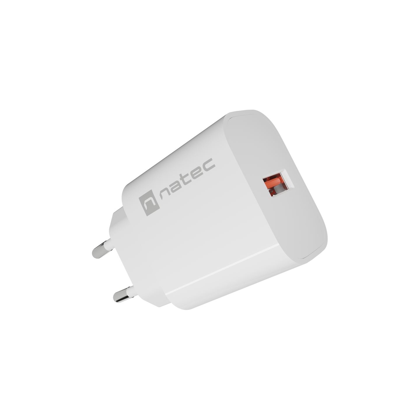 Natec Ribera USB Charger 1X USB-A 18W, White