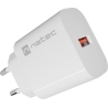 Natec Ribera USB Charger 1X USB-A 18W, White
