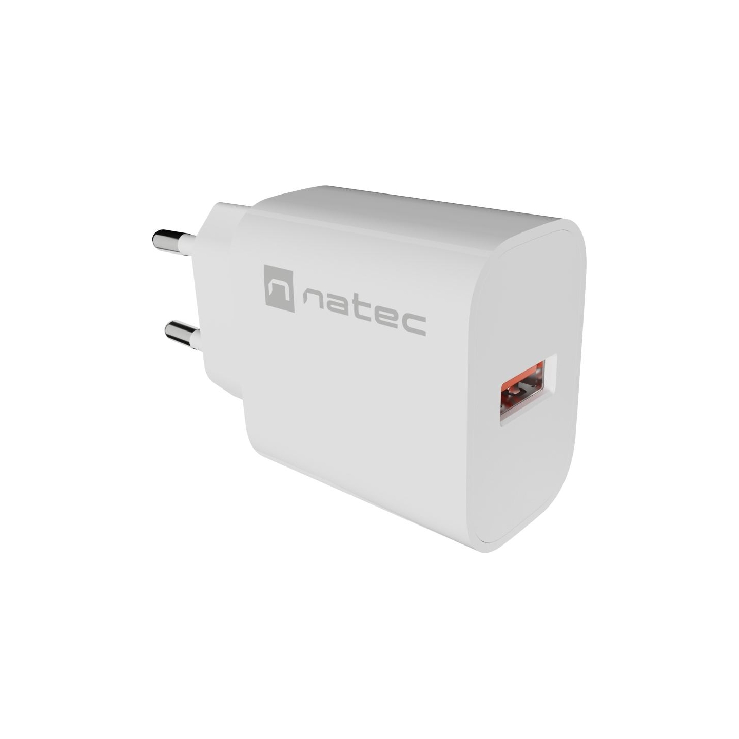 Natec Ribera USB Charger 1X USB-A 18W, White
