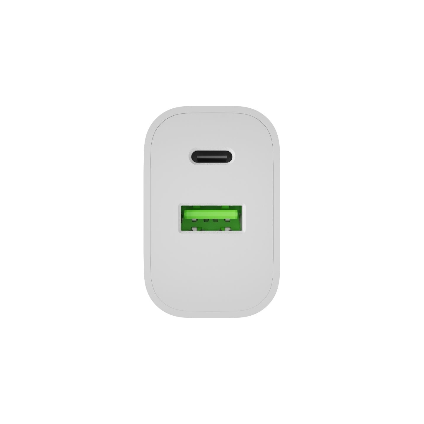Natec Ribera USB Charger 1X USB-A + 1X USB-C 20W, White