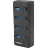 Natec USB 3.0 HUB, Mantis 2, 4-Port, On/Off with AC Adapter | Natec | 4 Port Hub With USB 3.0 | Mantis NHU-1557 | Black