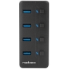 Natec USB 3.0 HUB, Mantis 2, 4-Port, On/Off with AC Adapter | Natec | 4 Port Hub With USB 3.0 | Mantis NHU-1557 | Black