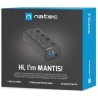 Natec USB 3.0 HUB, Mantis 2, 4-Port, On/Off with AC Adapter | Natec | 4 Port Hub With USB 3.0 | Mantis NHU-1557 | Black