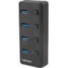 Natec USB 3.0 HUB, Mantis 2, 4-Port, On/Off with AC Adapter | Natec | 4 Port Hub With USB 3.0 | Mantis NHU-1557 | Black