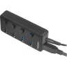 Natec USB 3.0 HUB, Mantis 2, 4-Port, On/Off with AC Adapter | Natec | 4 Port Hub With USB 3.0 | Mantis NHU-1557 | Black