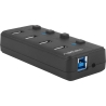 Natec USB 3.0 HUB, Mantis 2, 4-Port, On/Off with AC Adapter | Natec | 4 Port Hub With USB 3.0 | Mantis NHU-1557 | Black