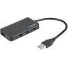 Natec | 4 Port Hub With USB 3.0 | Moth NHU-1342 | Black | 0.15 m